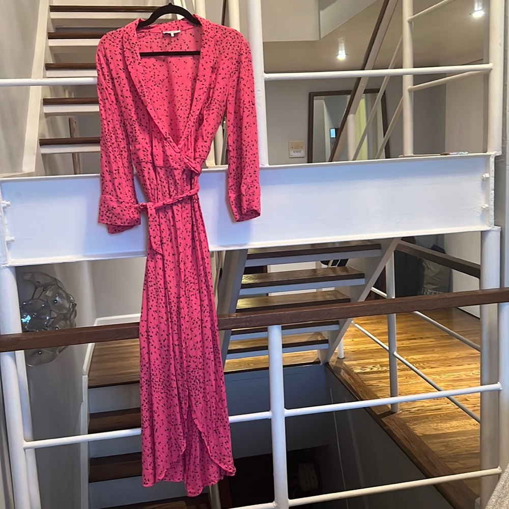 Ganni Floral Wrap Dress